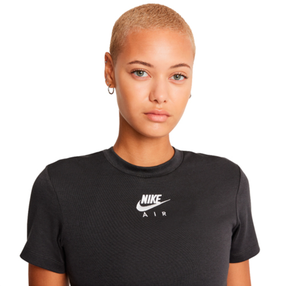 Nike W Nsw Air Crop Ss Top Dk Smoke Grey/black/(white)