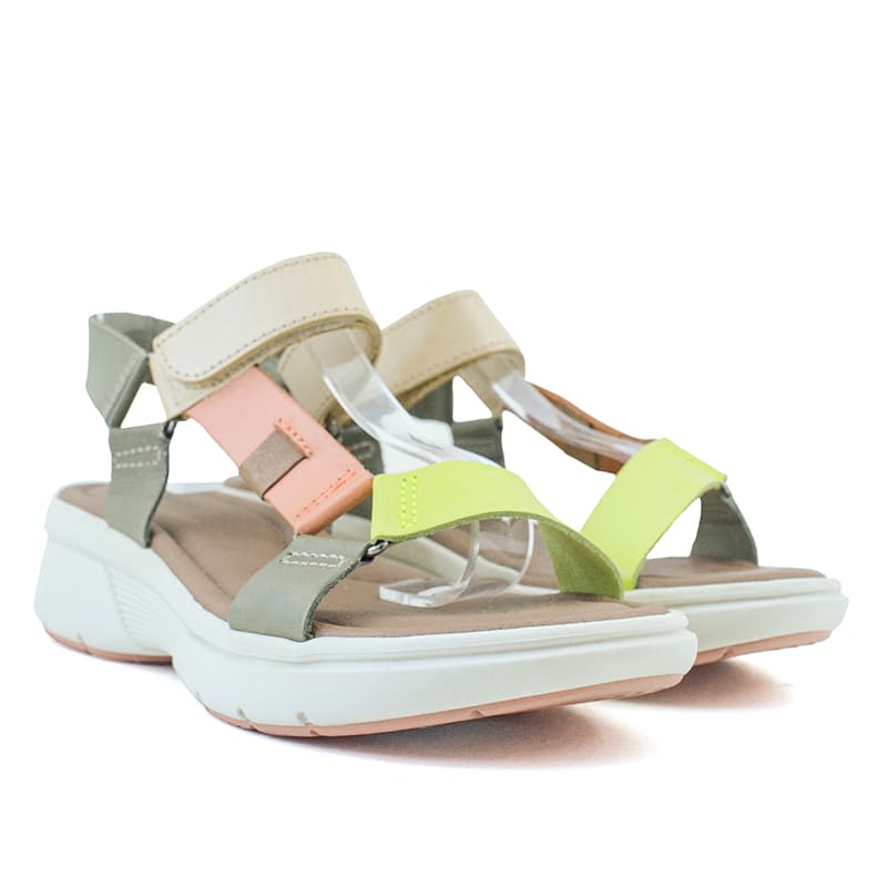 Sandalias Country Tiras con Velcro Suela Alta de Mujer - 24201